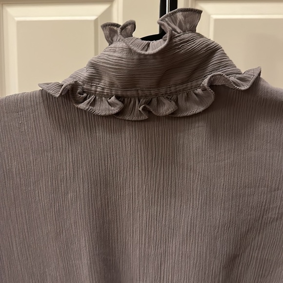 Alice Temperley for Target women’s Ruffled Victorian Gray Buttoned Blouse - Picture 15 of 17
